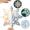 15pcs 3D Large Iridescent Paper Snowflakes Winter Ornament - 3 Sizes